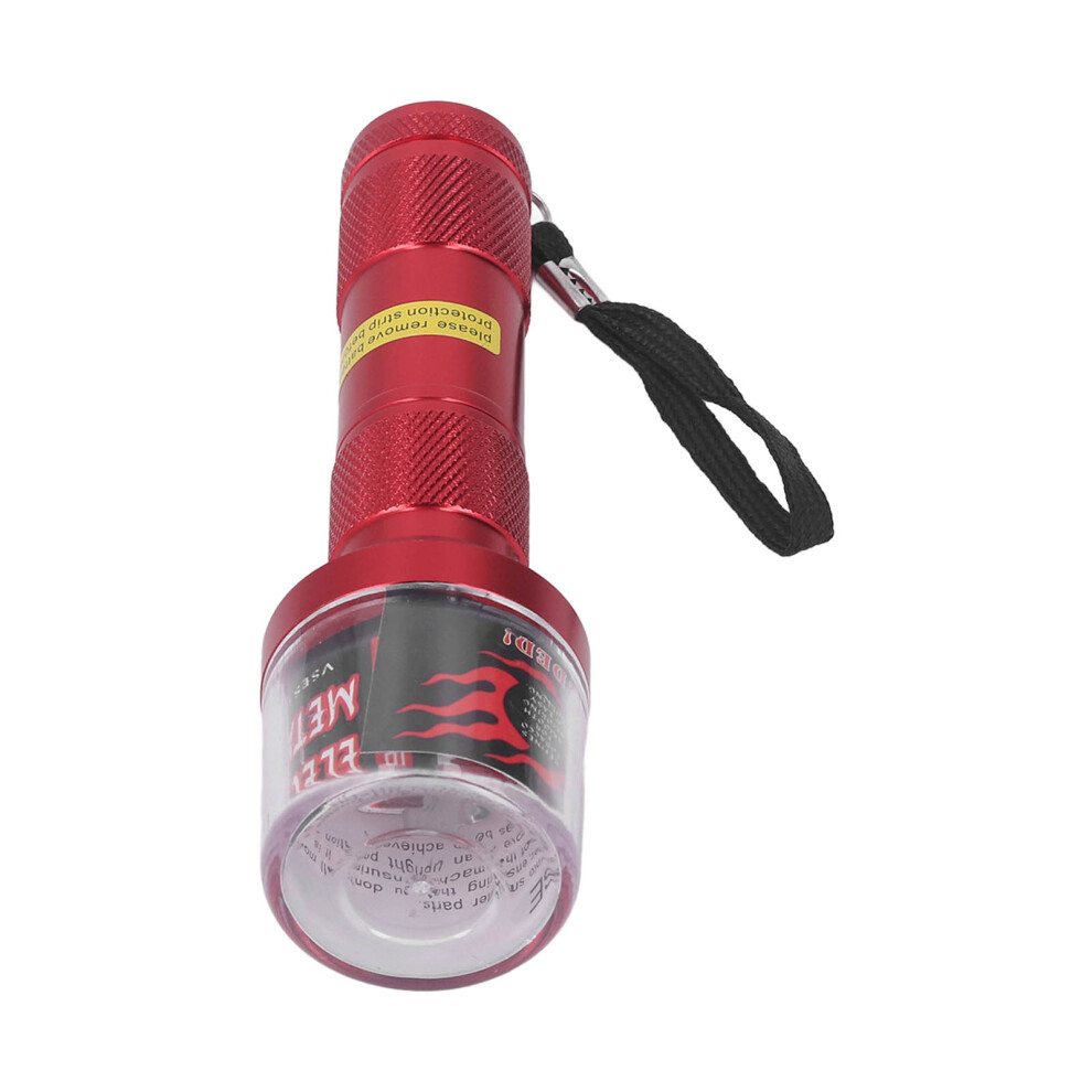 Aluminum Alloy Flashlight Tobacco Grinder 40mm 145mm Red