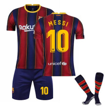 (#26)Camiseta local del Barcelona para niños, chándal deportivo Messi #10, pantalones cortos con calcetines