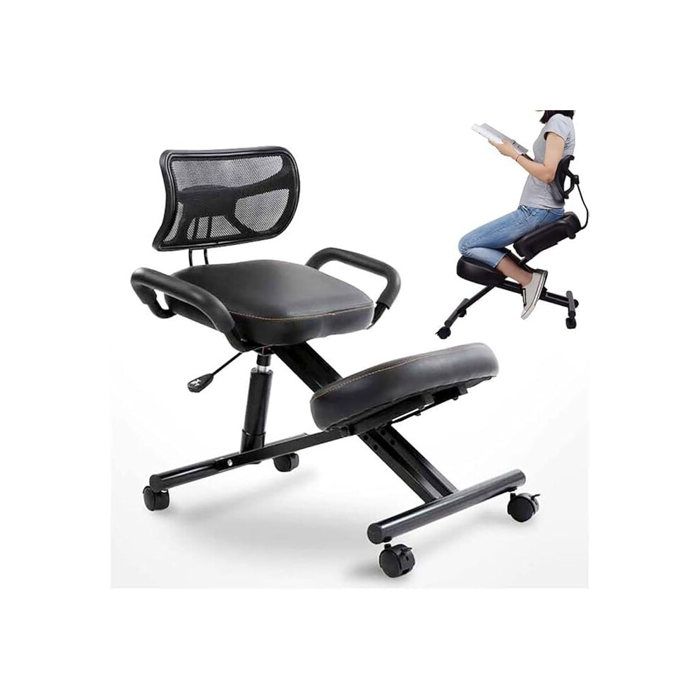 Kneeling Chair Ergonomic With Back Support Adjustable Height Posture Correction Model 08 For Computer Desk Home Office-image-OPC-PMFGHRJ-NEW