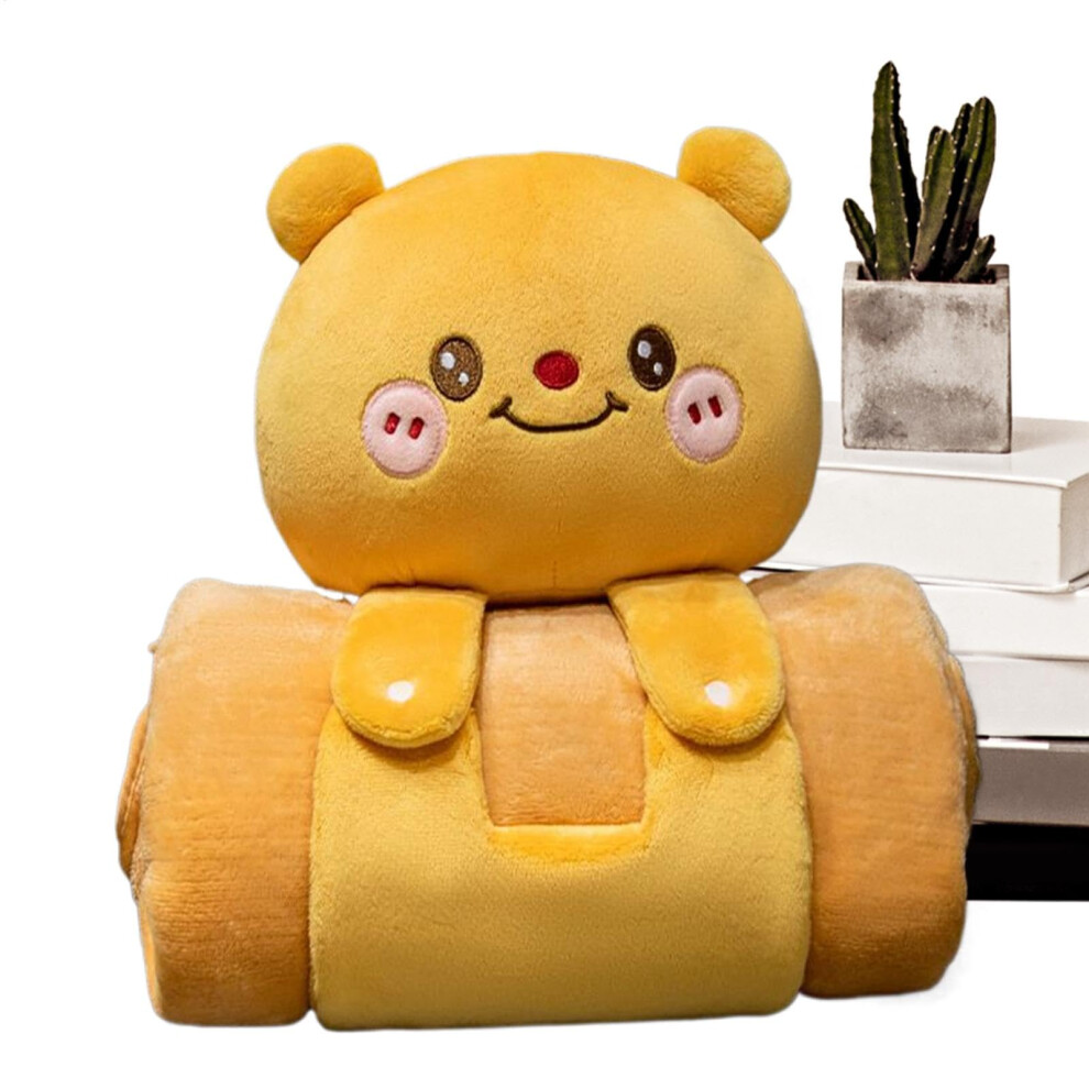 Capybara Blanket Capybara-Shaped Nap Mat Soft Plush 40x60-Inch Kids Travel Pillow For Office School Travel