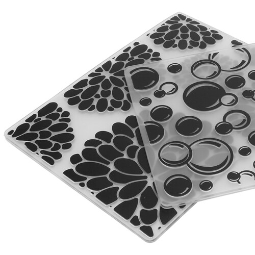 4 Stück Prägefolder - konkav/konvex Textur 2