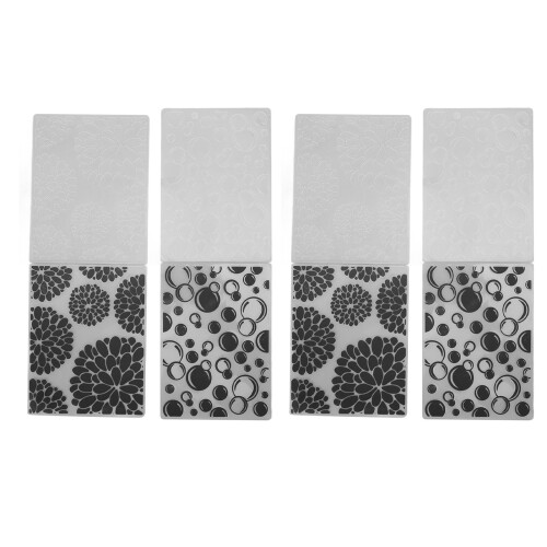 4 Stück Prägefolder - konkav/konvex Textur 1