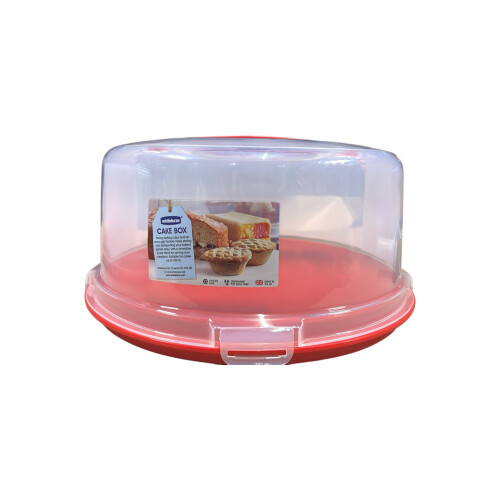 Whitefurze 30cm Round Airtight Cake Box with Handle