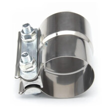 Exhaust Hose 2-Inch 2.5-Inch 3-Inch Lap Joint U-Type Stainless Steel Universal Car Exhaust Pipe Clamp Replacement