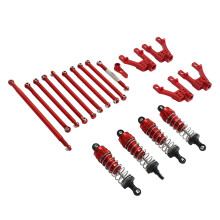 MN86 1:12 RC Auto Umbau-Set Aluminium Rote Zugstange & Stoßdämpfer-Set