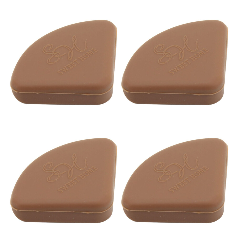 30Pcs Silicone Corner Guards, Safe Slim Edge Bumpers For Furniture Brown