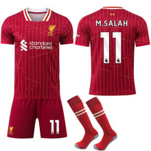 (S)Liverpool Neuestes Sport-Trikot-Set Heim Auswärts Nr. 11 Salah 24-25 Heim S