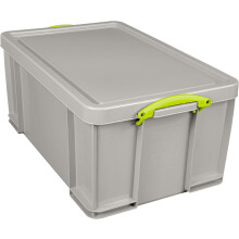 Really Useful 64L Grey Stacking Storage Box