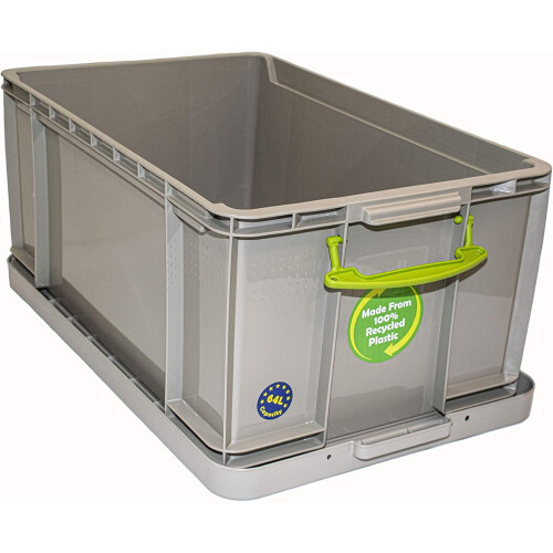 Really Useful Really Useful 64L Grey Stacking Storage Box 1