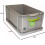 Really Useful Really Useful 64L Grey Stacking Storage Box 3