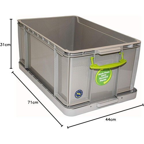 Really Useful Really Useful 64L Grey Stacking Storage Box 2