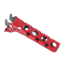 Heat Resistant Pot Pan Clamp for Camping &amp; BBQ Red and Black