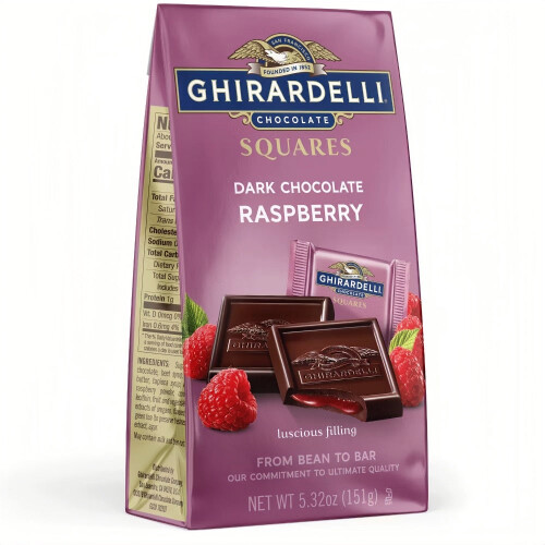 Ghirardelli Squares Dark Chocolate Raspberry (151g)