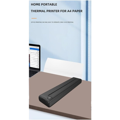 Portable A4 Thermal Printer Wireless Inkless 200DPI Label Maker For Office And Home Use 1