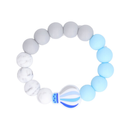 Round Silicone Teether Bracelet - Baby's Soothing Teething Toy 1