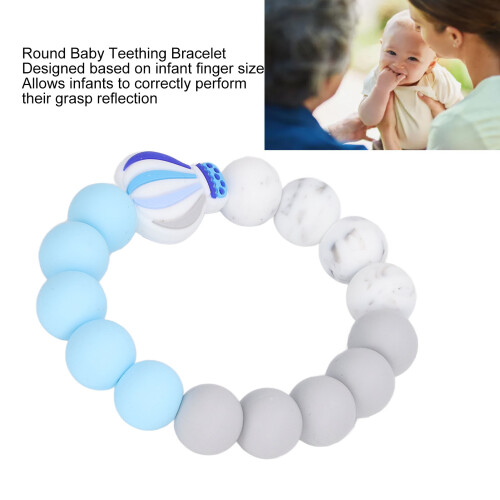 Round Silicone Teether Bracelet - Baby's Soothing Teething Toy 2