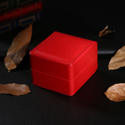 Watchbox Halter Organizer Premium Pu Einzelfach Rot 1