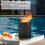 Compact Tabletop Firepit with Stand Feet Iron Wood Burner Black 8