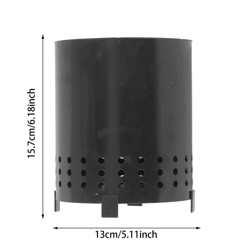 Compact Tabletop Firepit with Stand Feet Iron Wood Burner Black 2