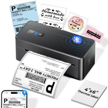 Bluetooth Thermal Shipping Label Printer 4x6, 2410BT Wireless, iOS Android PC Compatible, Ideal For eBay USPS FedEx