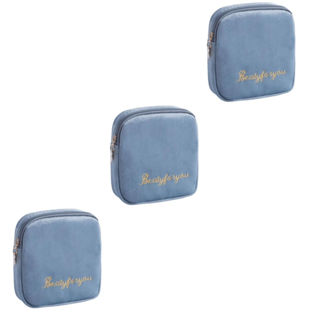 Sanitary Towel Storage Pouch 3-Piece Portable Large-Capacity Zippered Nappy Bag, Coin Purse For Outdoor Travel Office-image-OPC-PMFHGHG-NEW