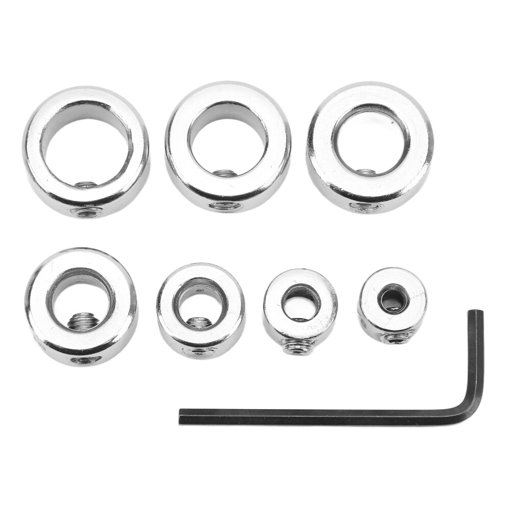 High Carbon Steel Twist Bit Limit Rings 7Pcs Woodworking Stops With Hex Wrench 8221354637830