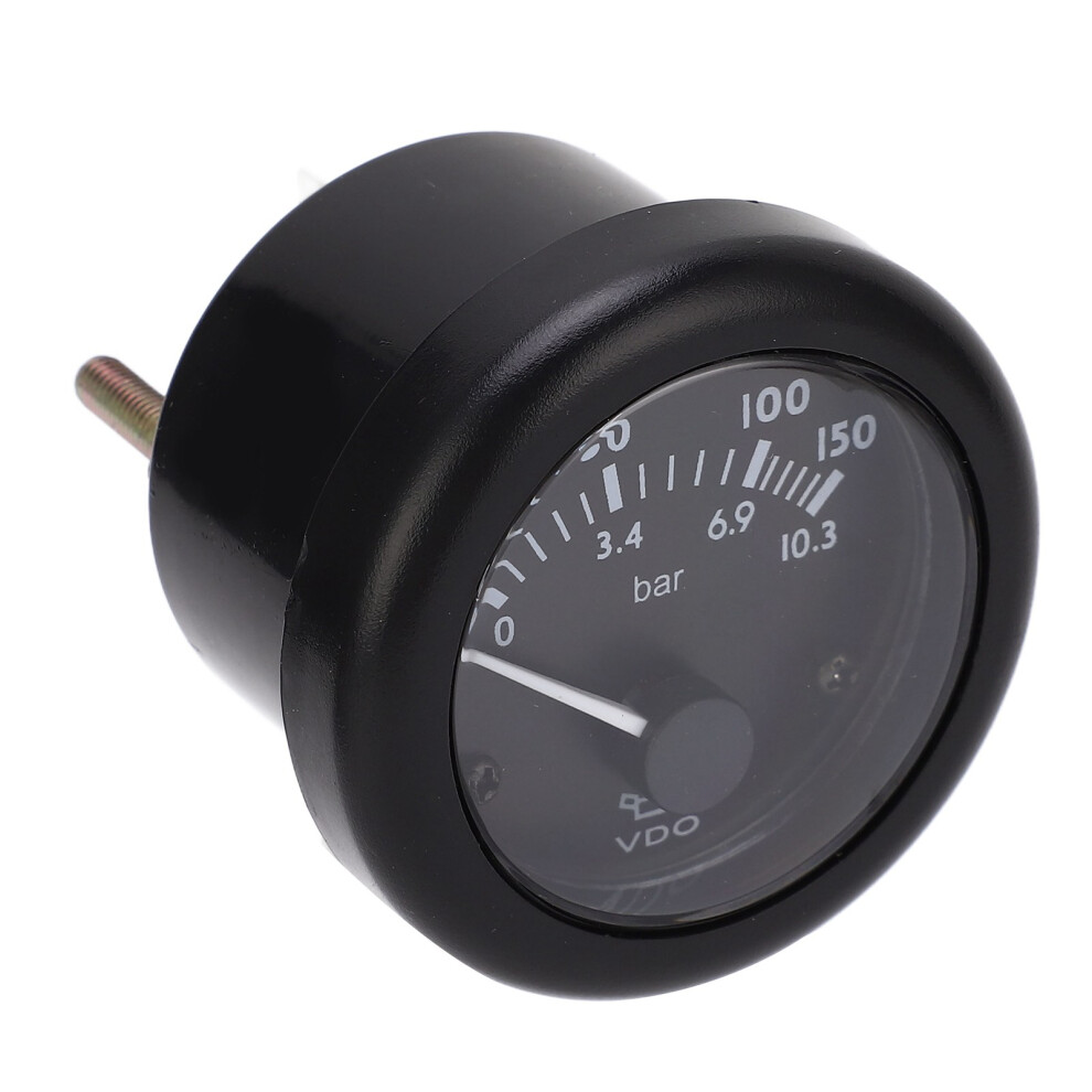 2In Diesel Oil Pressure Gauge 8-32V Waterproof Abs Ring Black 7891354638826
