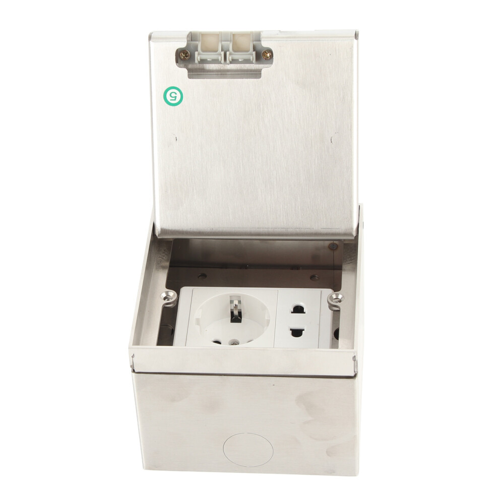 Stylish Stainless Steel Floor Socket With Waterproof Recessed Design 6921354639224