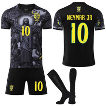 (28) Neymar Jr. Brasilien Sport-Trainingsanzug 2025-2026, Kurzarm für Kinder und Erwachsene, inklusive