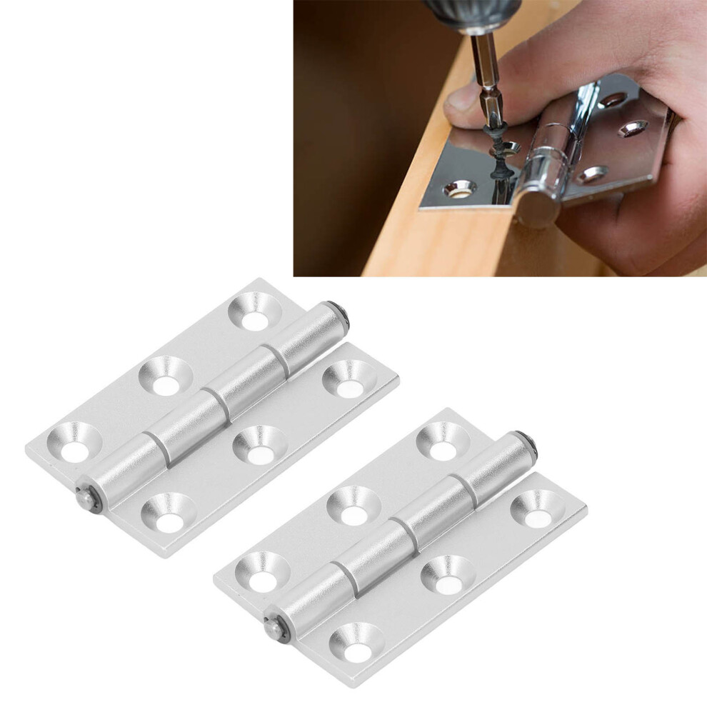 Set Of 2 Aluminum Profile Resin Bushing Axes For Square Doors Flat Hinge Fit 7691354641099