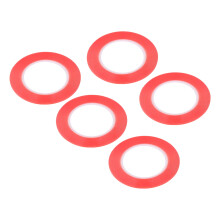 5Pcs Heavy Duty Red Double Sided PET Tape 4mm for Crafts & Gift Wrapping