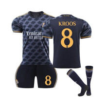 (S(165-170CM))Real Madrid Auswärtstrikot 2023/24 Kroos Nr. 8 Sporttrikot-Set S(165-170CM)
