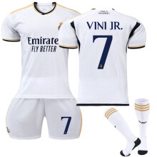 (L(175-180CM))Maglia Home Real Madrid 2023/24 Vini JR. Tuta sportiva n. 7 Kit V v L(175-180CM)