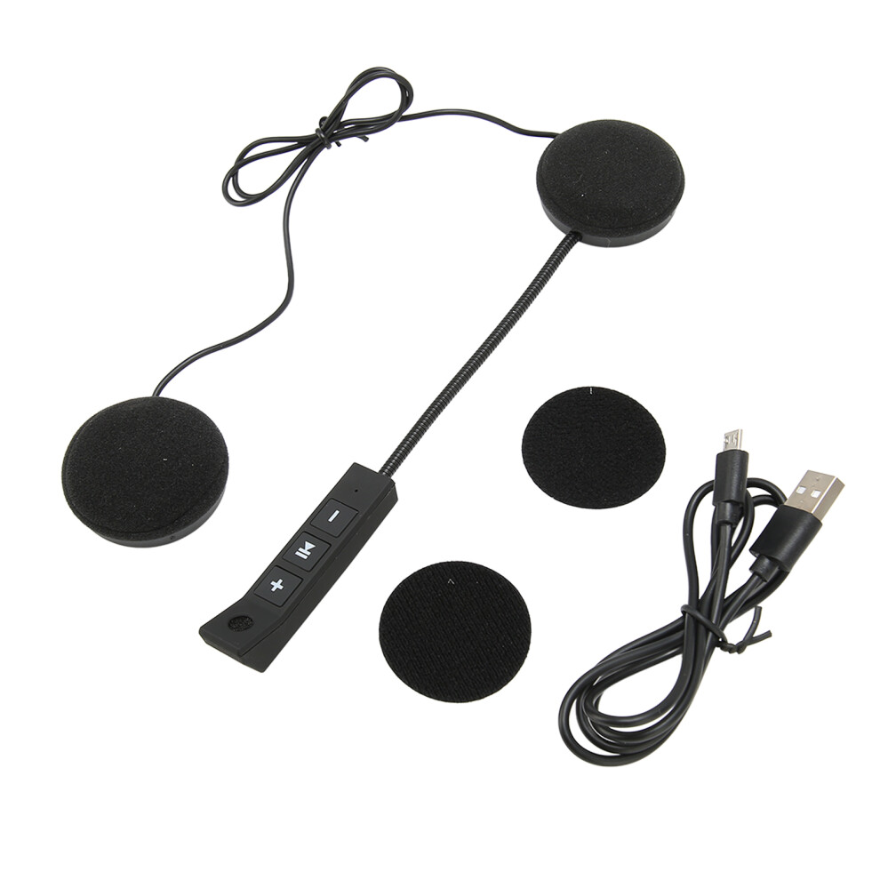 Motorcycle Helmet Bluetooth Headset 5.0 Hd Calls Noise Reduction Black 7891354642625
