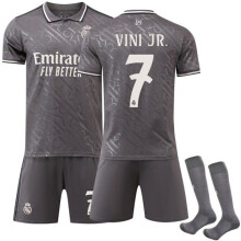 (Adulto L) Maglia sportiva da trasferta del Real Madrid per bambini e adulti Vinicius n. 7 VINI JR Adulto