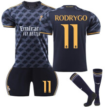 (24)Maglia da trasferta del Real Madrid per bambini 2023-2024 n. 11 Rodrygo n. 11 24