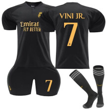 (24)Maglia sportiva da trasferta Real Madrid Bambino 2023-2024 Vinicius No. 7 VINI JR 24