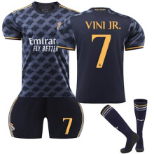 (16)Maglia sportiva da trasferta Real Madrid Bambino 2023-2024 Vinicius No. 7 VINI JR No. 7 VINI JR