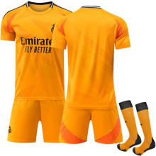 (28)Maglia sportiva da trasferta del Real Madrid per bambini senza numero stampata 28