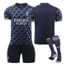 (XL)Tuta da trasferta Real Madrid Royal Blue 23-24 No 10 Modric 7 Pooh C Ronaldo 5 Bellingham tuta sportiva