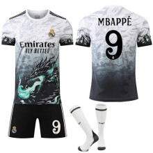 (#20)Tuta sportiva nera con motivo drago blu del Real Madrid, edizione speciale, compatibile con Gos-2425,