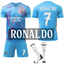 (28) Real Madrid blaues Sporttrikot für Kinder und Erwachsene Nr. 7 RONALDO 28