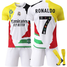 (#M)Tuta sportiva vintage commemorativa del Real Madrid Riyadh per bambini e adulti - Ronaldo 7 7 RONALDO