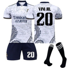 Maglia sportiva Real Madrid con motivo drago Stagione 22-23 VINI JR. 20 Bambino 28 (150-160 cm)