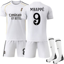 (28)Tuta da ginnastica Real Madrid Home Tuta sportiva per bambini e adulti n. 9 Mbappe 25-26 casa 25-26