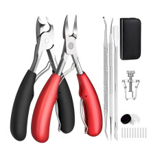 8st professionella Fußklemme Set hochwertige Edelstahl Zehen Nagel Manipulation Set dicke harte Zehen Nagel Groove Arthritis Nagel Pilz