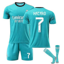(Bambini 18 (100-110 cm)) Tuta da trasferta verde Real Madrid Seconda Tuta da trasferta n. 9 Benzema
