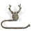 Stag Head Toilet Roll Holder | Industrial Rustic Metal | Grey 1