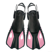 Adjustable Swim Fins For Adults - Lightweight Silicone Snorkel Training Fins - Pink XS Scuba Flippers For Swimming