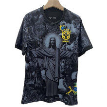 (M)Stagione 2425 Tuta sportiva a maniche corte Brasile ad asciugatura rapida Sportswear Jesus of Brazil,